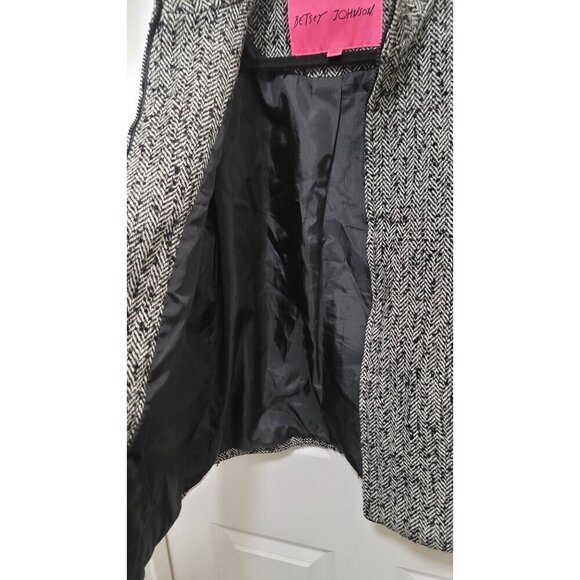 Betsey Johnson Womens Jacket With Rose Zipper Pull - Size XS/TP - Picture 11 of 12
